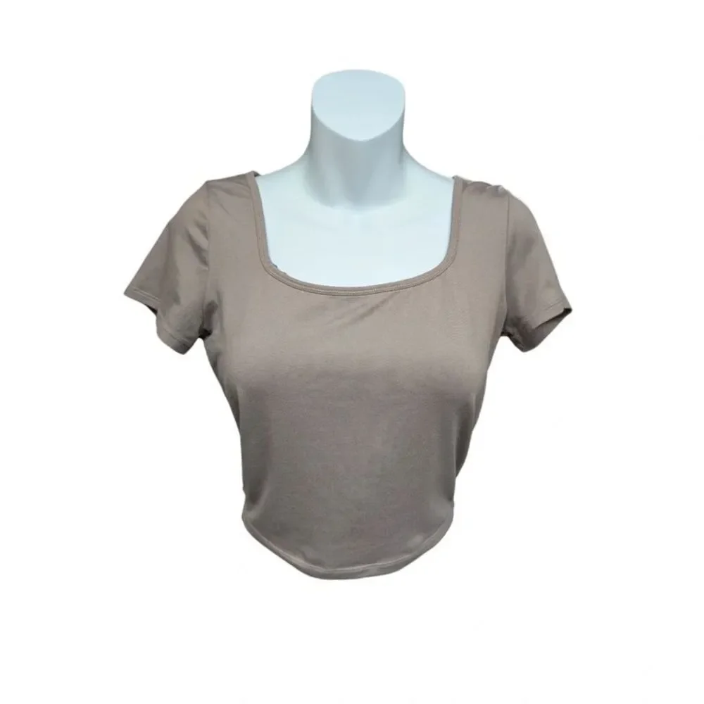 Hollister Stretchy Crop Baby Tee Short Sleeve Size M